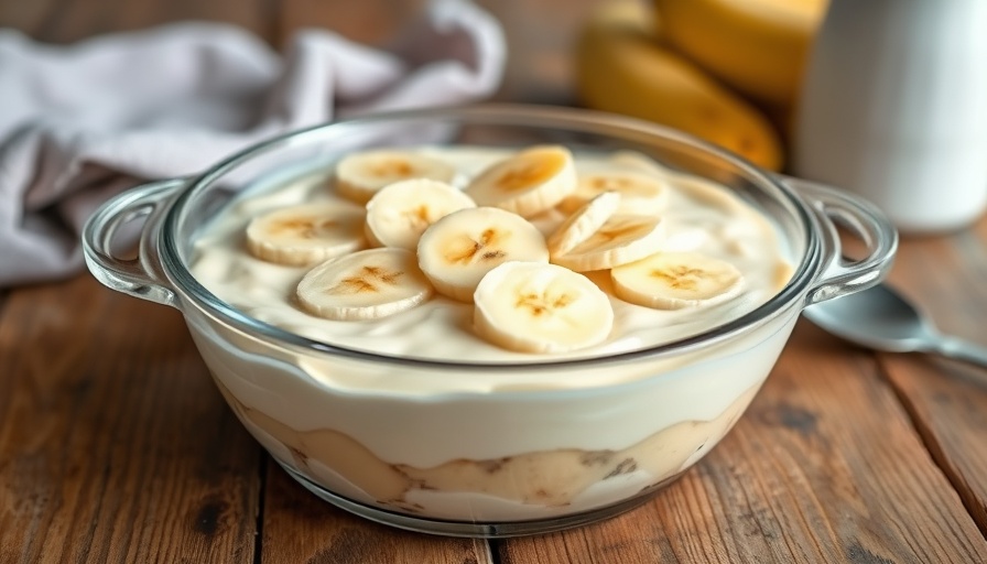 Creamy homemade banana pudding with banana slices.