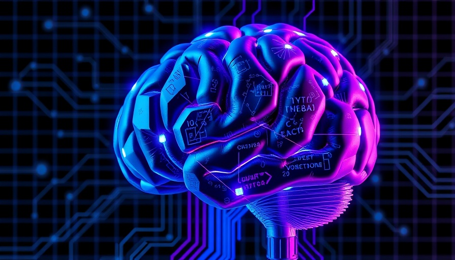 Agentic AI concept with digital brain and secure data segments.