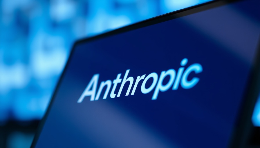 Close-up of Anthropic logo on screen, modern tech display.