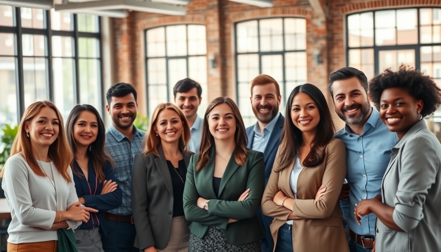 Diverse team gathering in a modern office, related to AI in the news.