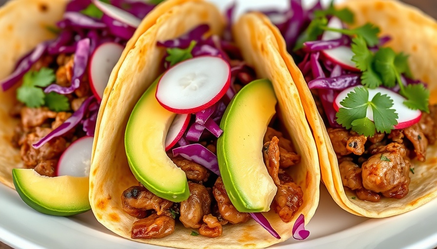 Tacos with slow-cooked meat and fresh toppings, perfect for summer slow cooker recipes.