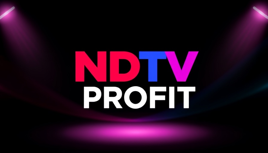 Vibrant NDTV Profit logo on dark background, related to Anthropic AI funding.