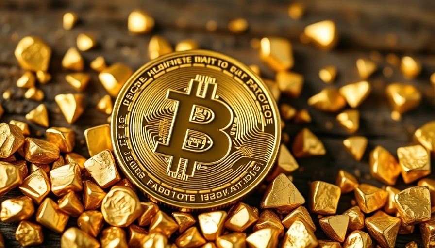 Grok 4 related Bitcoin and gold nuggets concept image.