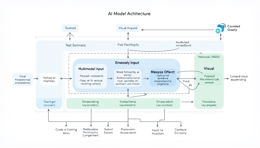 Diagram of AI architecture with textual and visual embeddings