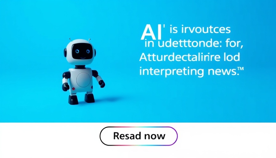 AI advertisement highlighting 'Understand News With AI' with a robot icon.