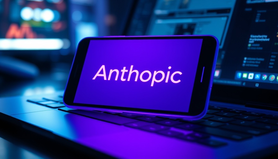 Anthropic AI models concept with glowing laptop keyboard.