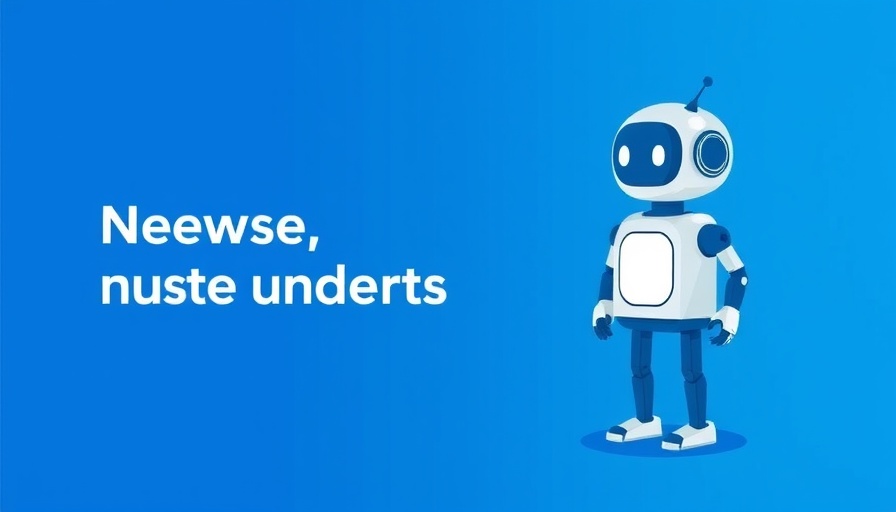 Digital ad promoting AI for news understanding with a robot icon.