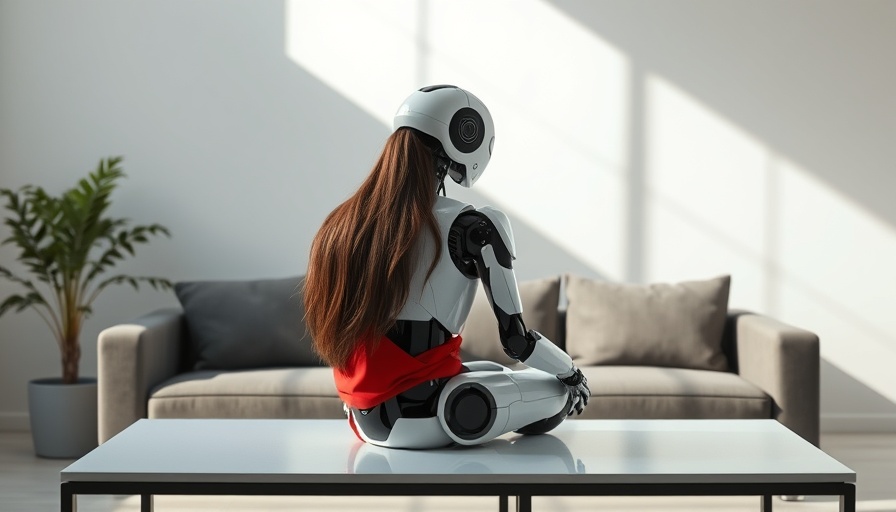 Minimalist room with a human and AI agent at a table