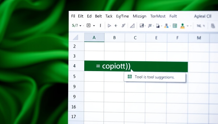 Excel sheet with AI Copilot tool showing formula input.