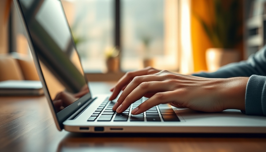 Hands typing on a keyboard, agentic ai concept, close-up shot.
