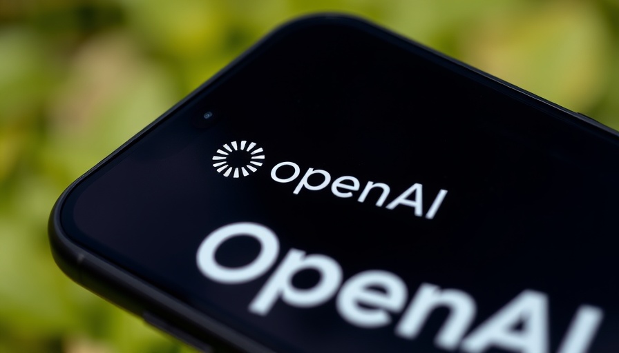 Smartphone displaying OpenAI logo with green background.