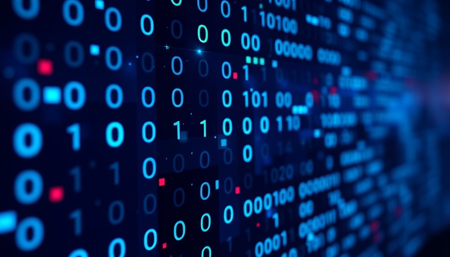Futuristic binary code matrix representing microsoft ai technology