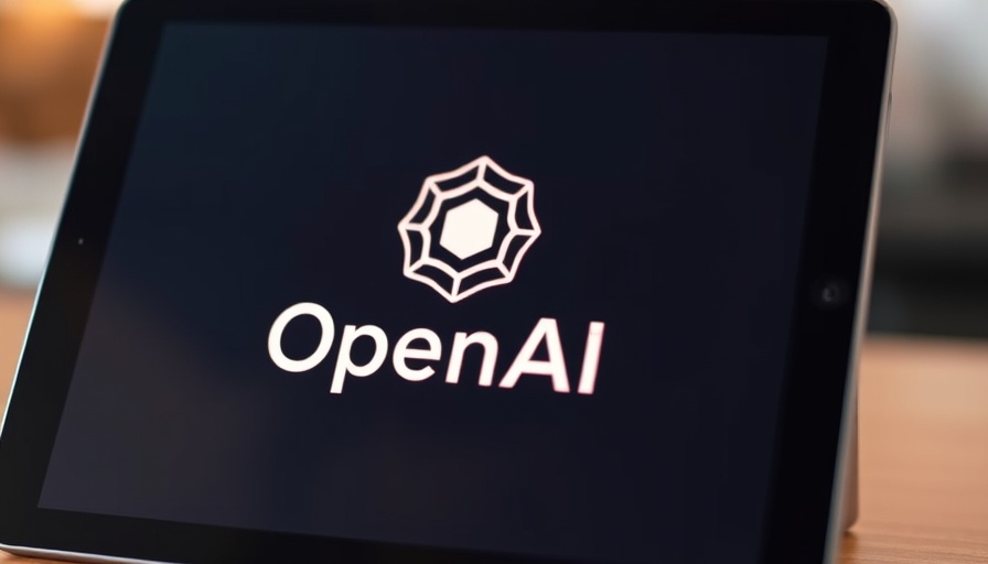 Close-up of OpenAI logo on screen representing AI news.