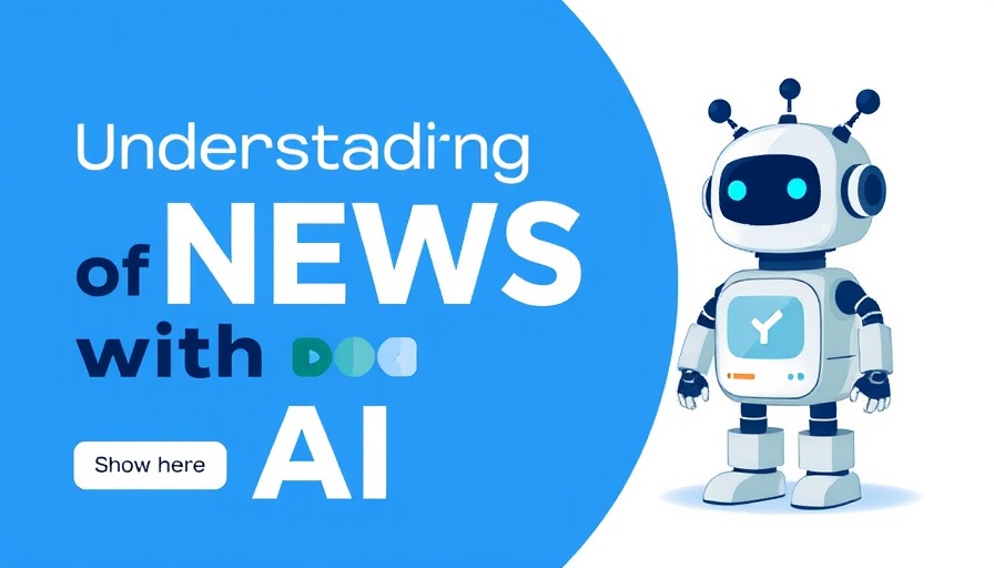 Agentic AI ad banner with robot and text promoting AI news understanding.