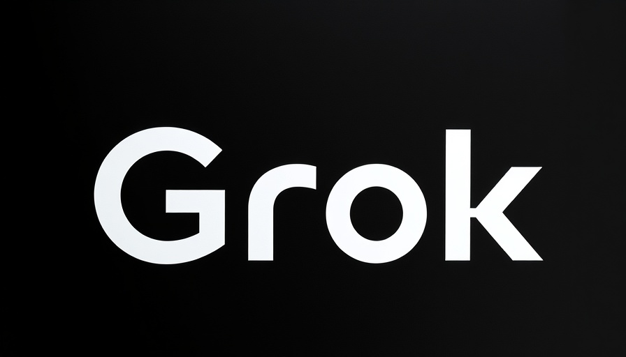 Grok privacy scare concept featuring isolated logo on black background