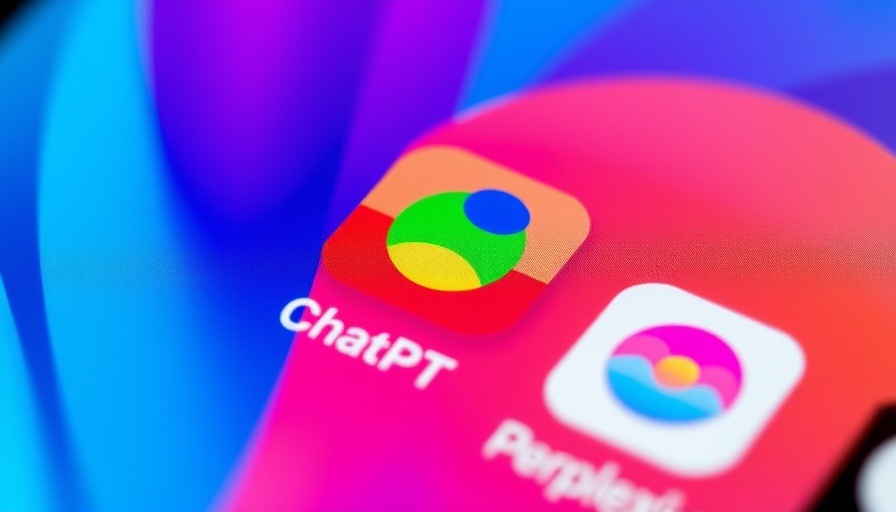 App icons for ChatGPT, Claude AI, and Perplexity on a phone screen.