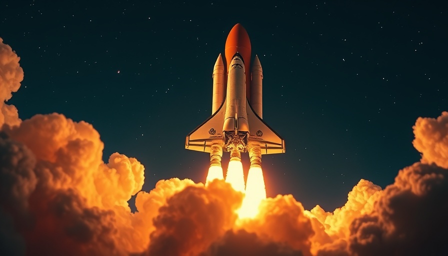 Space shuttle launch symbolizing Nvidia shares reach $2000 milestone.