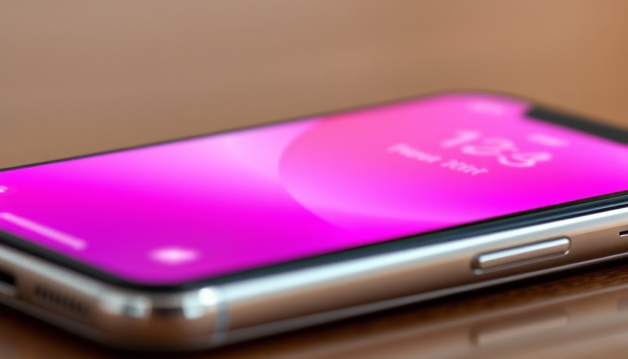 Modern smartphone with sleek design and vibrant screen.