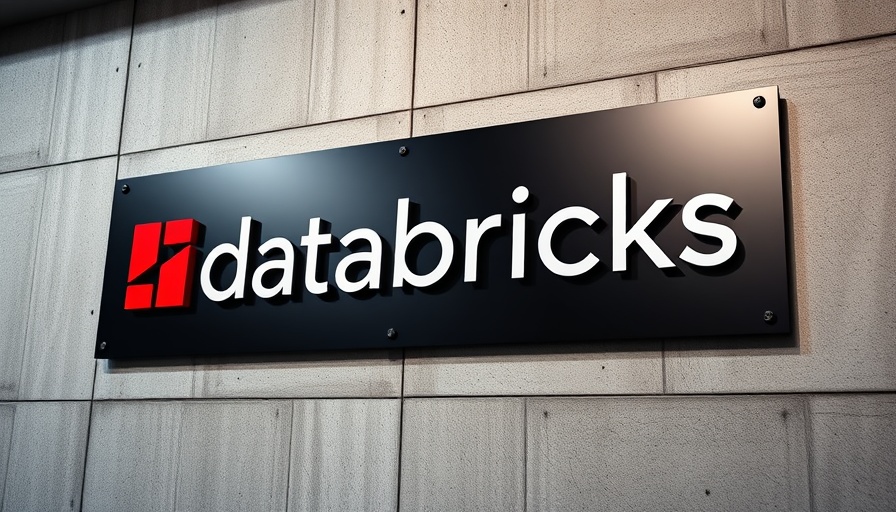 Databricks logo sign on concrete wall, agentic AI concept.