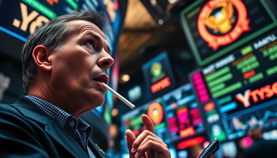 Trader analyzing market trends amid Nvidia earnings report.