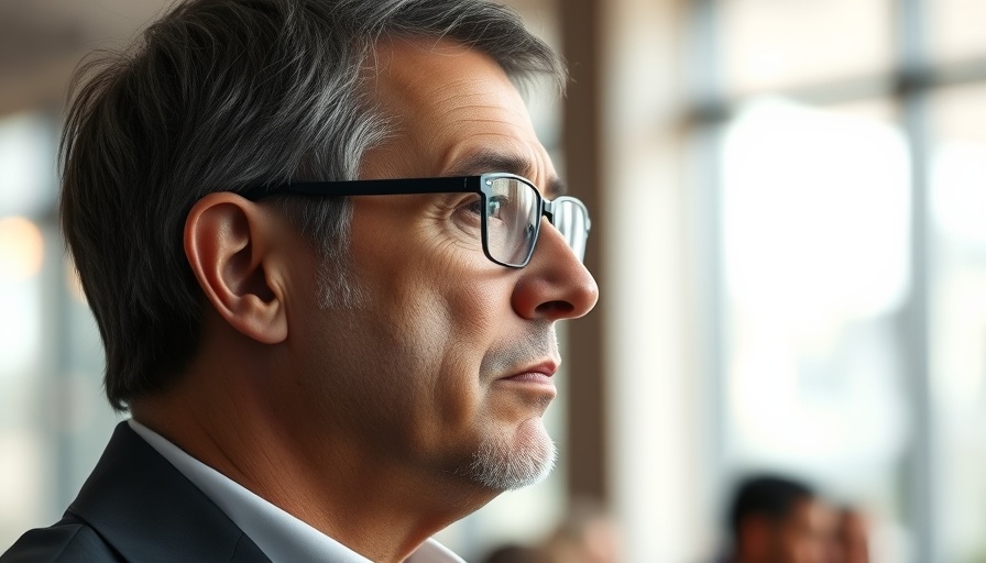 Thoughtful man in modern setting related to AI demand rights.