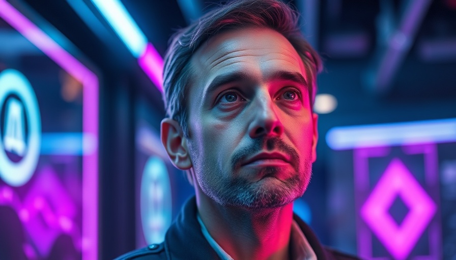 Grok 2.5 open-source AI theme with focused middle-aged man.