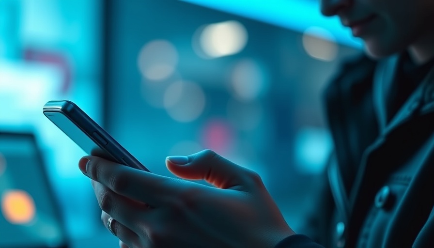 Close-up of hands using smartphone with AI chat interface in digital setting.