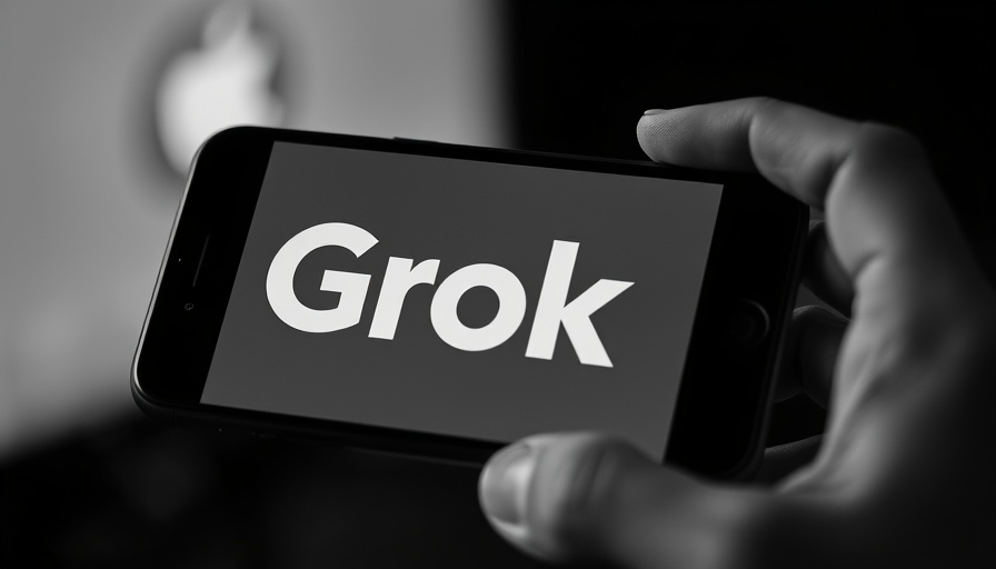 Grok logo displayed on smartphone, xAI Grok 2.5 open source AI.