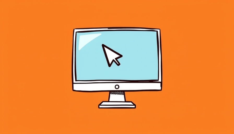 Sketch of computer screen with cursor on orange background, related to Claude AI.