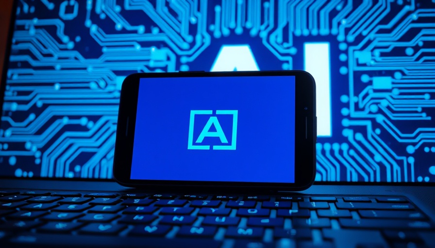 Claude AI displayed on smartphone with digital backdrop.