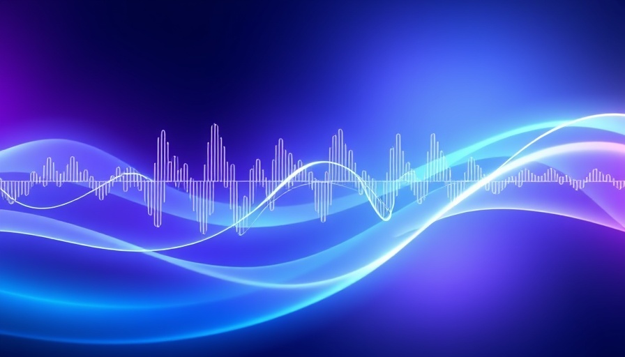 OpenAI speech-to-speech model interface with audio waveform on vibrant background.
