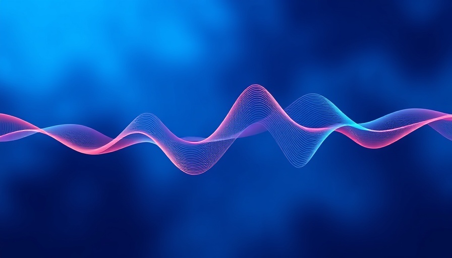 Stylized waveform on abstract blue background, Open AI speech-to-speech model.