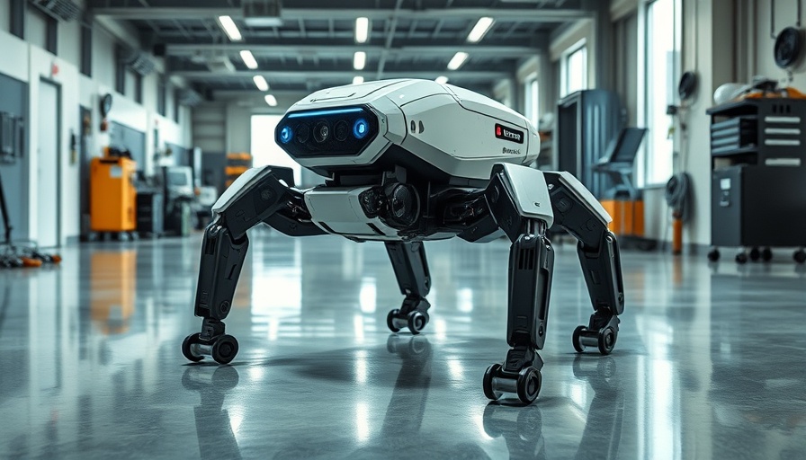 Cutting-edge robot in Bay Area AI company workspace