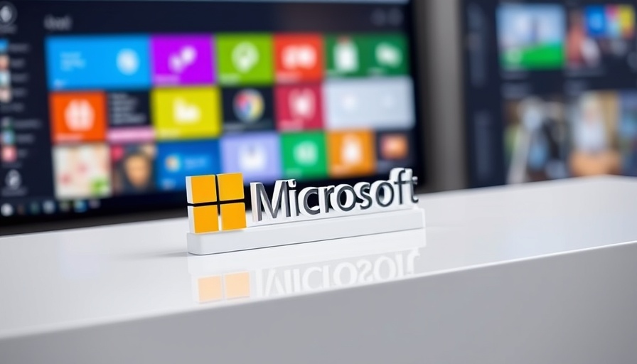 Microsoft Copilot logo with colorful icons in background, professional setting