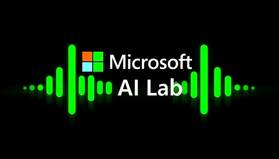 Stylized green audio waves with Microsoft AI Lab text, dark backdrop