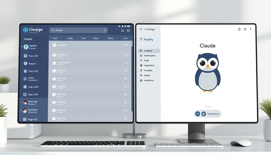 Claude AI interface and task management app on a digital workspace screen.