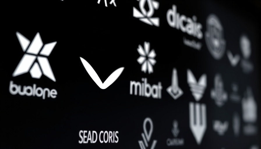 Illuminated logos of tech brands related to xAI lawsuit.