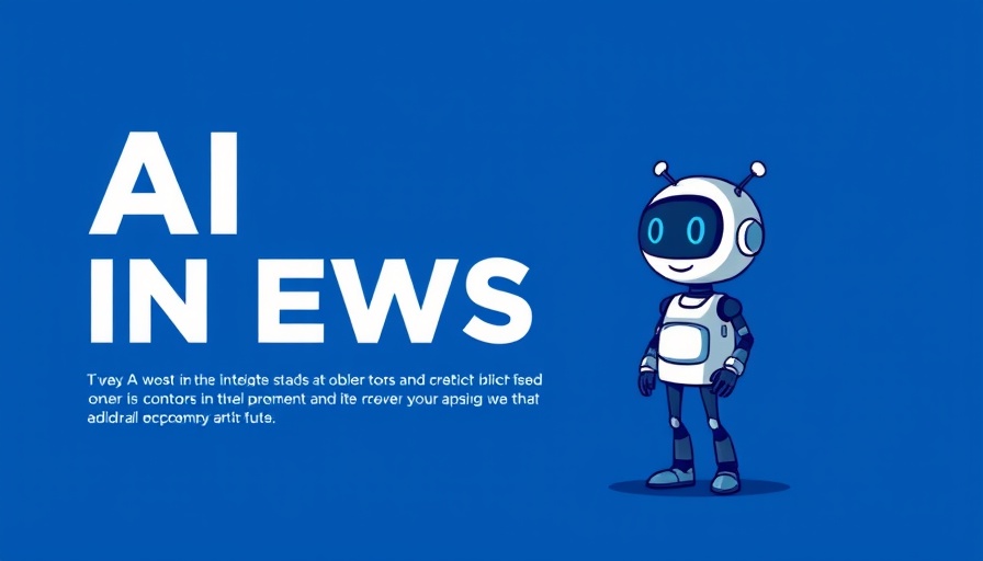 AI news insights illustration with vibrant blue design.