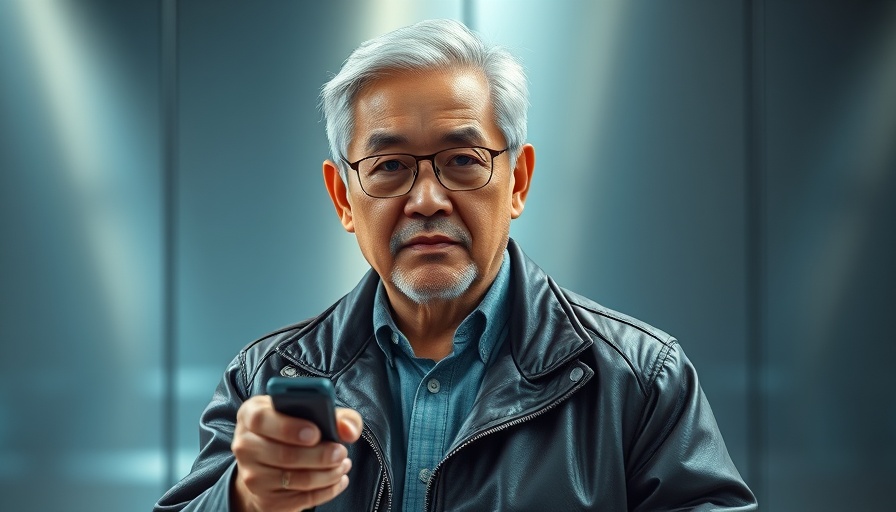 Elderly man presenting technology related to Marvell Technology AI chip competition.