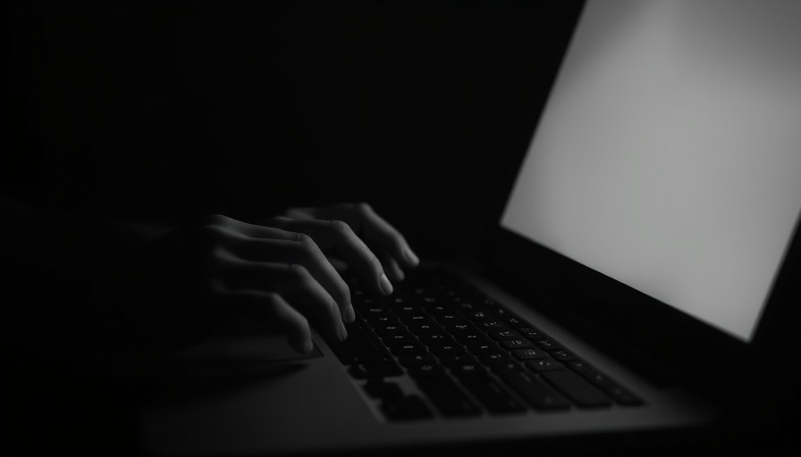 Silhouette of hands typing on a laptop keyboard, Claude AI.