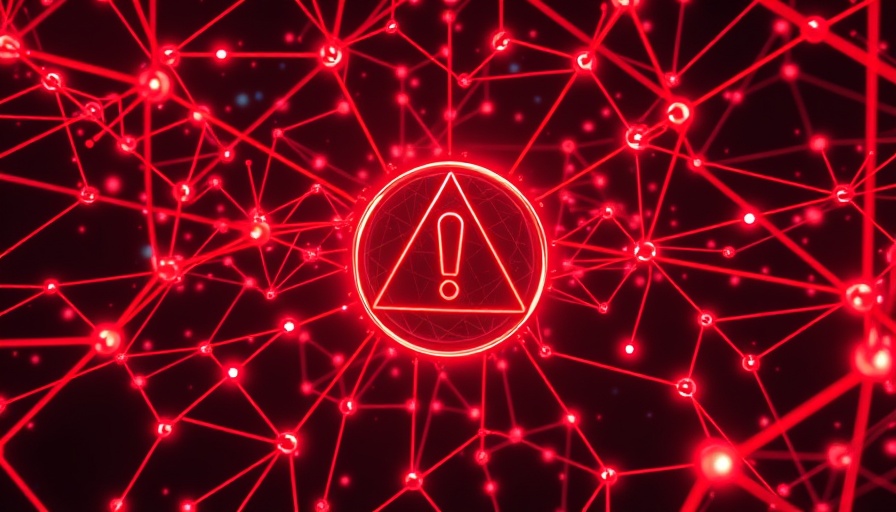 Futuristic vibe hacking concept with glowing red network.