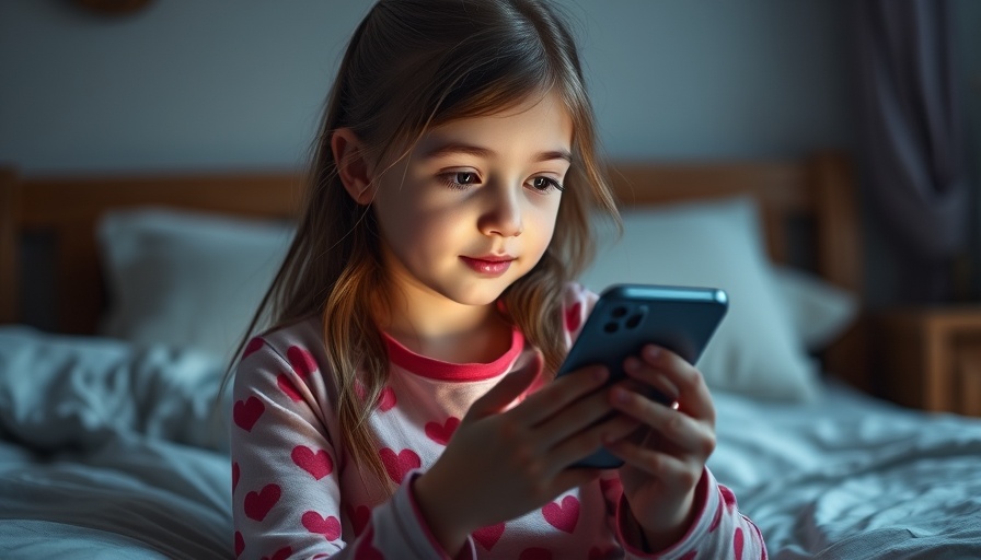 Young girl using smartphone, highlighting parental controls in ChatGPT.