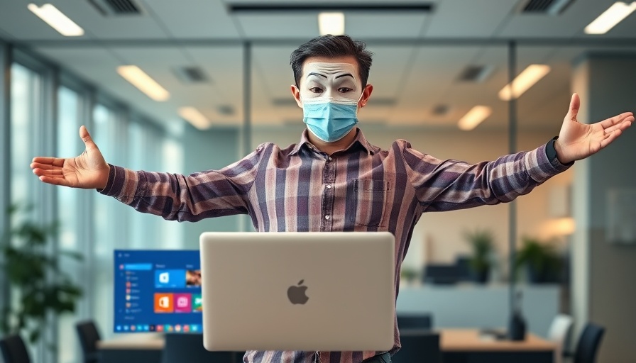 Man puzzled by Microsoft Office apps on laptop screen