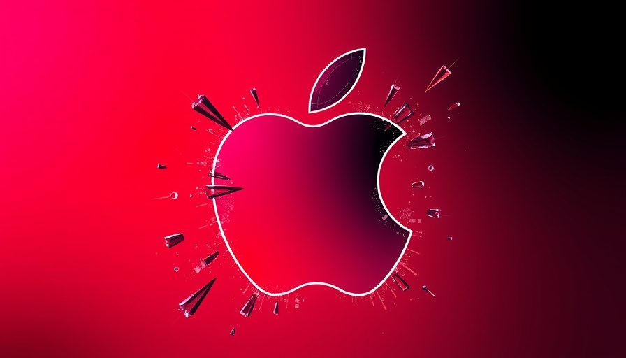 Abstract torn Apple logo illustrating AI talent drain.