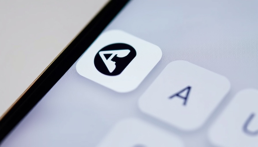 Anthropic AI Claude app icon next to keyboard.