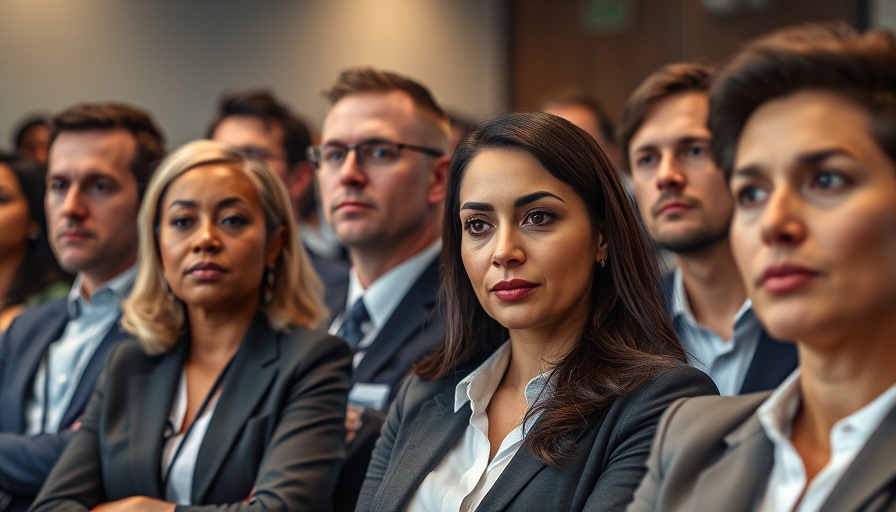 Diverse business professionals at a conference discussing Big Tech Antitrust.