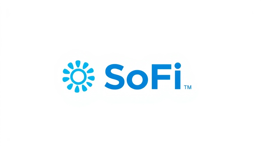 Simple blue SoFi logo with circular pattern on white background for agentic ai.