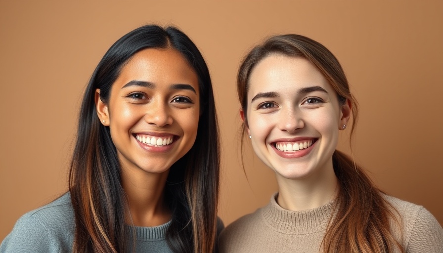 Smiling individuals with brown background related to Claude AI.