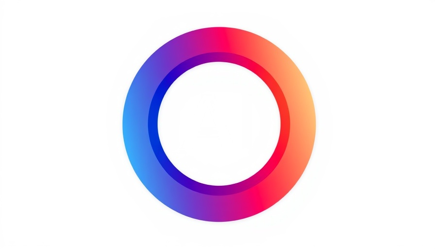 Claude AI gradient circular logo with blue to red gradient