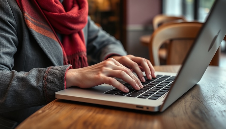 Person working on laptop in cafe, AI in job applications